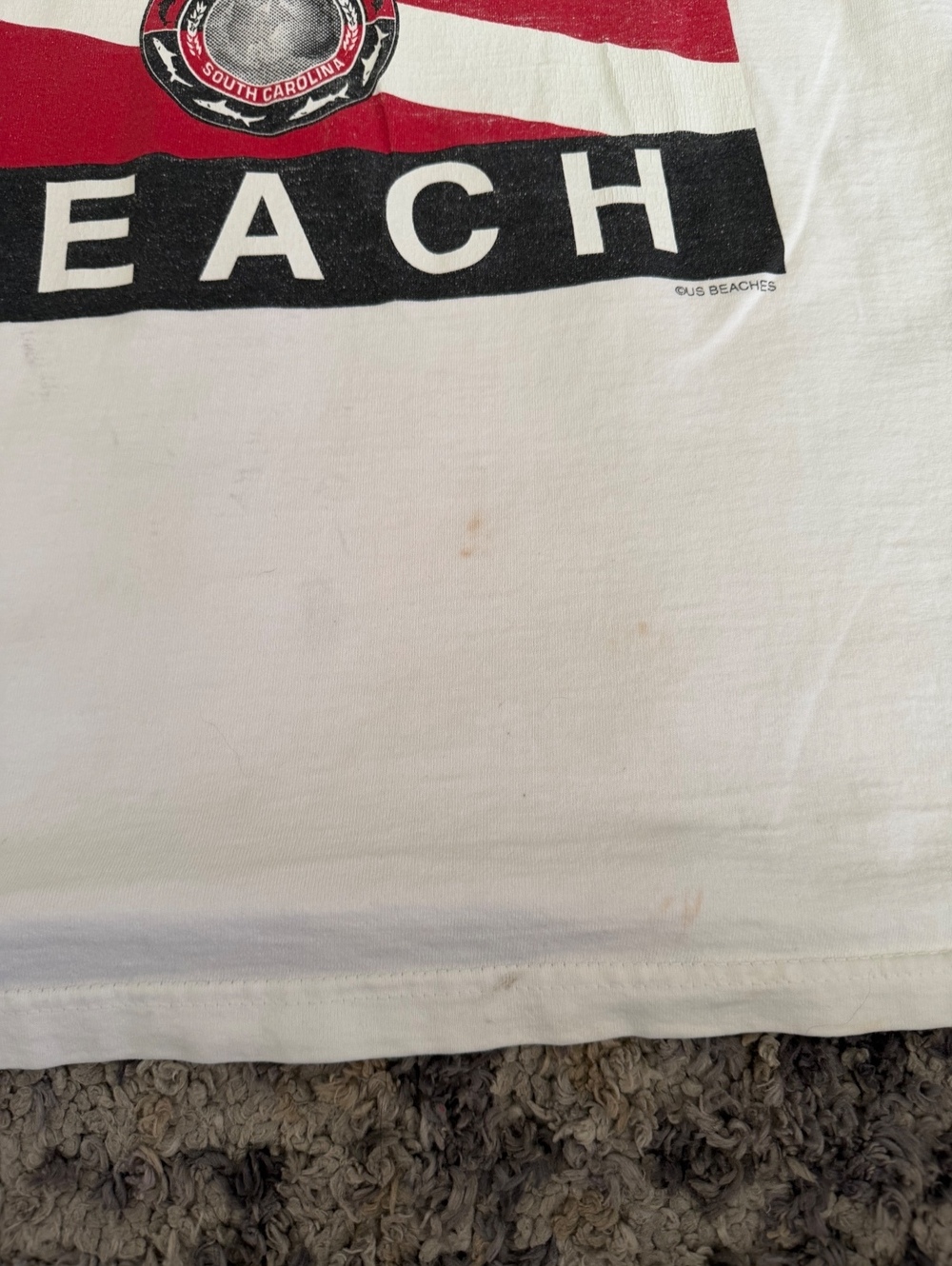 Vintage Myrtle Beach Tank Top XL White Heavy Cotton South Carolina Water Sport - Picture 7 of 7